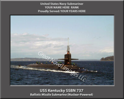 USS Kentucky SSBN 737 Personalized Navy Submarine Photo