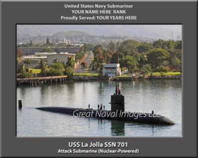 USS La Jolla SSN 701 Personalized Navy Submarine Photo