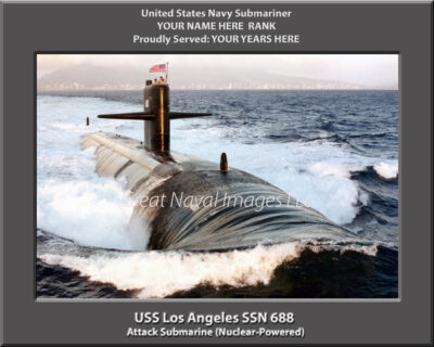 USS Los Angeles SSN 688 Personalized Navy Submarine Photo