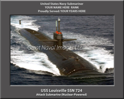 USS Louisville SSN 724 Personalized Navy Submarine Photo