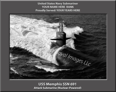USS Memphis SSN 691 Personalized Navy Submarine Photo