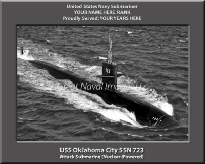 USS Oklahoma City SSN 723 Personalized Navy Submarine Photo