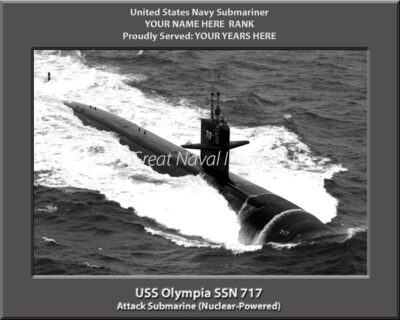 USS Olympia SSN 717 Personalized Navy Submarine Photo