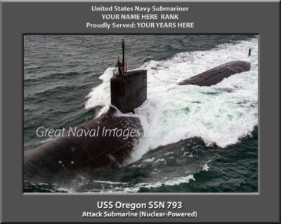 USS Oregon SSN 793 Personalized Navy Submarine Photo