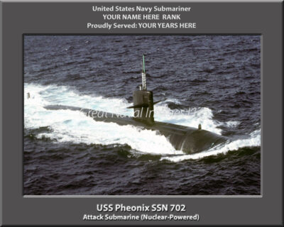 USS Pheonix SSN 702 Personalized Navy Submarine Photo