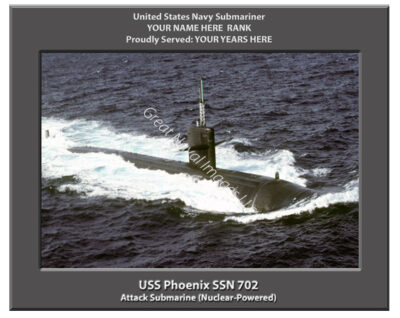 USS Phoenix SSN 702 Personalized Navy Submarine Photo