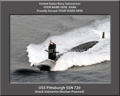 USS Pittsburgh SSN 720 Personalized Navy Submarine Photo