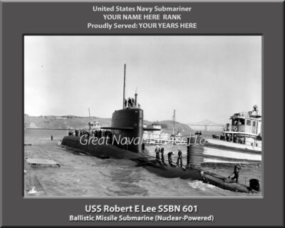 USS Robert E Lee SSBN 601 Personalized Navy Submarine Photo