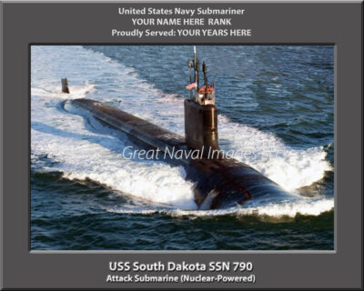 USS South Dakota SSN 790 Personalized Navy Submarine Photo