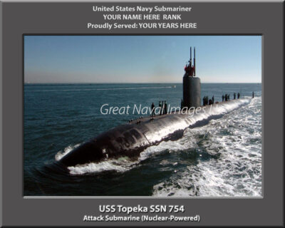 USS Topeka SSN 754 Personalized Navy Submarine Photo
