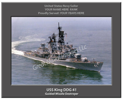 USS King DDG 41 Personalized Navy Ship Photo