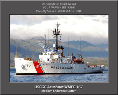 USCGC Acushnet WMEC 167 Personalized Coast Guard Cutter Photo