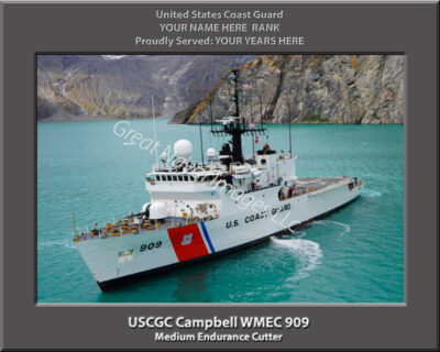 USCGC Campbell WMEC 909 Personalized Coast Guard Cutter Photo