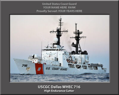 USCGC Dallas WHEC 716 Personalized Coast Guard Photo