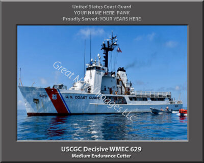 USCGC Decisive WMEC 629 Personalized Coast Guard Photo
