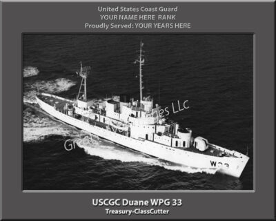 USCGC Duane WPG 33 Personalized Coast Guard Photo