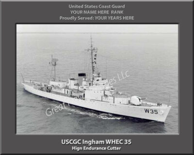 USCGC Ingham WHEC 35 Personalized Coast Guard Photo