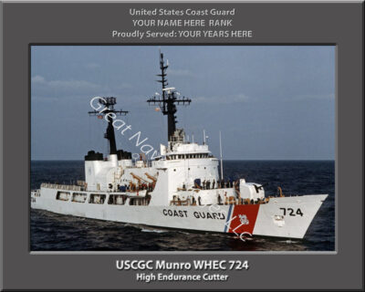USCGC Munro WHEC 724 Personalized Coast Guard Cutter Print