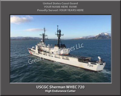 USCGC Sherman WHEC 720 Personalized Coast Guard Cutter Print