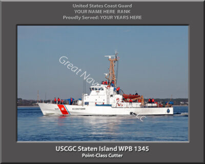 USCGC Staten Island WPB 1345 Personalized Coast Guard Cutter Print