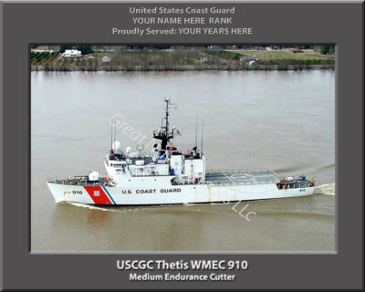 USCGC Thetis WMEC 910 Personalized Coast Guard Cutter Print