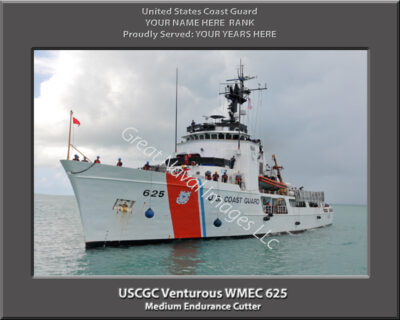 USCGC Venturous WMEC 625 Personalized Coast Guard Cutter Print