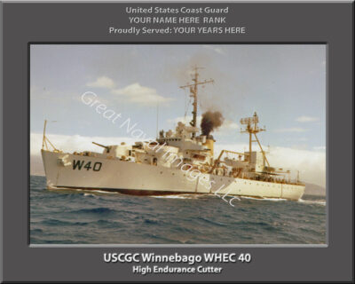 USCGC Winnebago WHEC 40 Personalized Coast Guard Cutter Print
