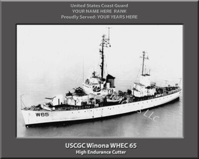 USCGC Winona WHEC 65 Personalized Coast Guard Cutter Print