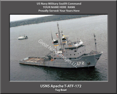 USNS Apache T-ATF-172 Personalized Navy Ship Print