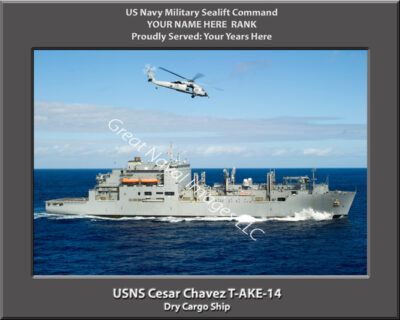 USNS Cesar Chavez T-AKE-14 Personalized Photo