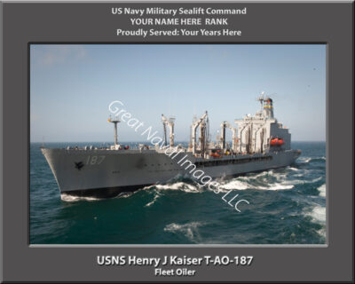 USNS Henry J Kaiser T-AO-187 Personalized Photo