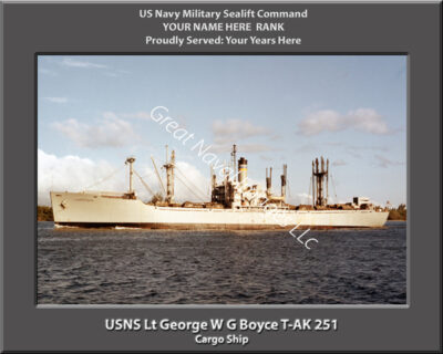 USNS Lt George W G Boyce T-AK 251 Personalized Phoro