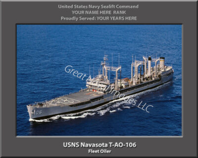 USNS Navasota T-AO-106 Personalized Navy Ship Photo