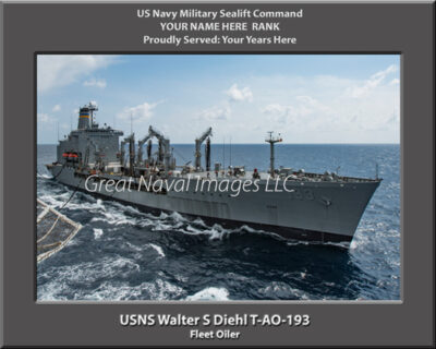 USNS Walter S Diehl T-AO-193 Personalized Photo
