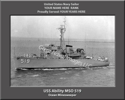 USS Ability MSO 519 Personalized Photo