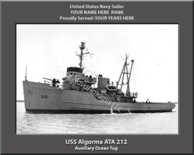 USS Algorma ATA 212 Personalized Navy Photo