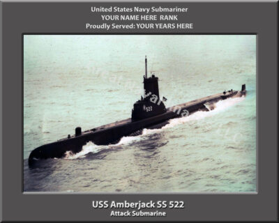 USS Amberjack SS 522 Personalized Photo