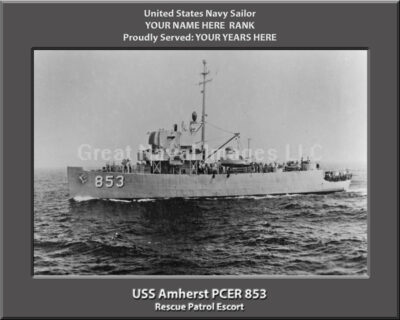 USS Amherst PCER 853 Personalized Photo