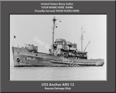 USS Anchor ARS 13 Personalized Photo