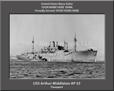 USS Arthur Middleton AP 55 Personalized Photo