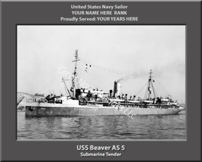 USS Beaver AS 5 Personalized Photo
