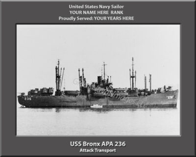 USS Bronx APA 236 Personalized Photo