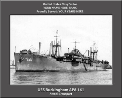 USS Buckingham APA 141 Personalized Photo