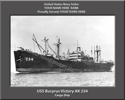 USS Bucyrus Victory AK 234 Personalized Photo