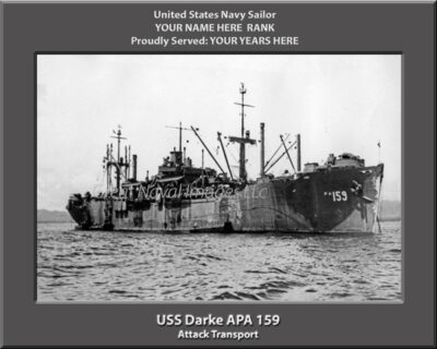 USS Darke APA 159 Personalized Photo