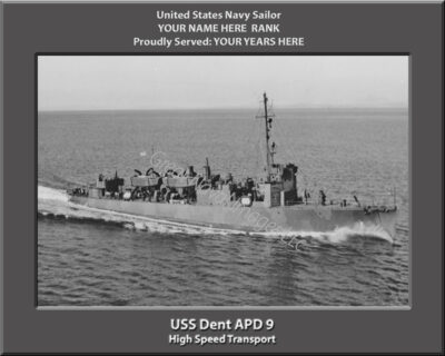 USS Dent APD 9 Personalized Photo