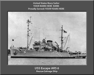 USS Escape ARS 6 Personalized Photo