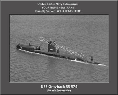 USS Grayback SS 574 Personalized Photo
