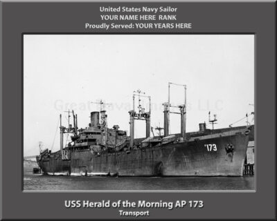 USS Herald of the Morning AP 173 Personalized Photo