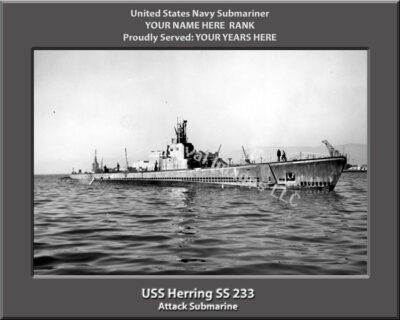 USS Herring SS 233 Personalized Photo
